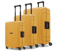 Redolz Essentials 15 4-wheel suitcase set 3-piece with three-point closure yellow