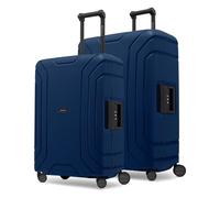 Redolz Essentials 15 4-wheel Suitcase set (M+L) with Three-Point Lock blue