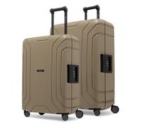 Redolz Essentials 15 4-wheel Suitcase set (M+L) with Three-Point Lock brown