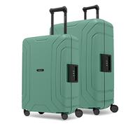 Redolz Essentials 15 4-wheel Suitcase set (M+L) with Three-Point Lock green