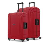 Redolz Essentials 15 4-wheel Suitcase set (M+L) with Three-Point Lock red
