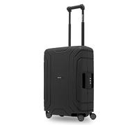 REDOLZ Essentials 15 Regular Items, Deep Black, Koffer S (55 cm), Hard shell trolley with swivel castors