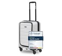 REDOLZ Essentials 17, White, Kabinen Trolley mit Laptopfach (55 cm), Hard Shell Cabin Cases