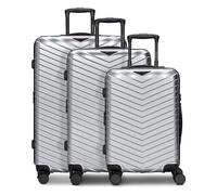 Redolz Essentials 18 2.0 4 wheels Suitcase set 3-piece Expandable silver colored