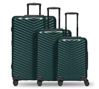 Redolz Essentials 18 4 wheels Suitcase set 3-piece with expansion pleat green