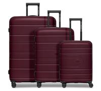 Redolz Essentials 11 4 wheels Suitcase set 3-piece with expansion pleat red
