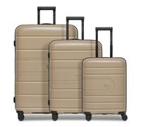 Redolz Essentials 11 4 wheels Suitcase set 3-piece with expansion pleat beige
