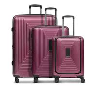 Redolz Essentials 14 4 wheels Suitcase set 3-piece with expansion pleat red