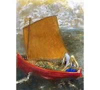 Redon Odilon La Voile Jaune The Yellow Sail Large Art Print Poster Wall Decor Premium Mural