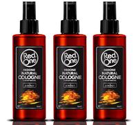 RedOne Aftershave Barber Cologne Amber Spray 3x150ml | Long Lasting Amber Scent | Premium Men’s Grooming Cologne | Soothing Post Shave Spray with Refreshing Fragrance