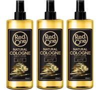 RedOne Aftershave Cologne Gold Spray 3x400ml | Long-Lasting Barber Cologne for Men | Refreshing Daily Aftershave | Professional Grooming Fragrance | Pack of 3