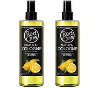 RedOne Aftershave Natural Barber Cologne Lemon 2x400ml | Long-Lasting Citrus Freshness | Premium Aftershave Spray for Men | Professional Barber Cologne | Cooling & Refreshing Lemon Fragrance | 2 PCS