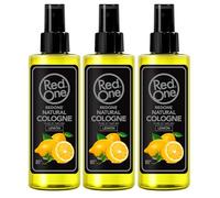RedOne Aftershave Natural Barber Cologne Lemon Spray 3x150ml | Long Lasting Fresh Citrus Scent | Premium Men’s Grooming Aftershave Cologne | Refreshing Post Shave Spray | 3 PCS