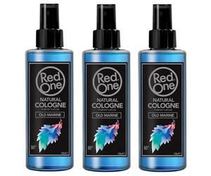 RedOne Aftershave Natural Barber Cologne Old Marine 3x150ml | Fresh Aquatic Scent | Long Lasting Fragrance for Men | Premium Barber Aftershave Cologne Spray | 3 PCS