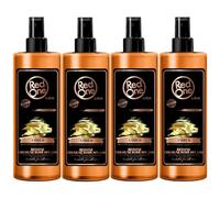 Redone Aftershave Natural Barber Spray Cologne Amber 4x 400ml | Long-lasting fragrance | Premium Grooming Product | 4 PCS