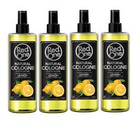 Redone Aftershave Natural Barber Spray Cologne Lemon 4x 400ml | Long-lasting fragrance | Lemon Scent | Edp Cologne | 4 PCS