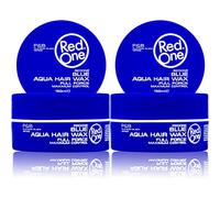 RedOne Aqua Hair Wax Blue 2x150 ml | Professional Hair Styling Wax for Men & Women | Ultra Strong Hold | Long Lasting Maximum Control | Bubblegum Fragrance | Easy Wash Water-Based Formula | Twin Pack