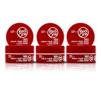 RedOne Aqua Hair Wax Red 3x150 ml Pack | Strong Hold & Ultra Shine Hair Gel Wax | Strawberry Scent | Edge Control & Maximum Control | Barber Quality Hair Styling Wax for Men & Women | 3 Pack