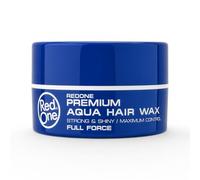 RedOne Azure Blue Premium Aqua Hair Wax 100ml Strong Hold and Shiny Finish Water Based Styling Wax for Men All Hair Types Platinum Black Series Barber and Salon Professional Quality
