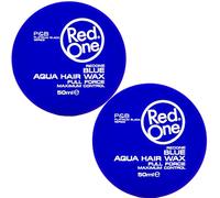 Redone Hair Styling Aqua Hair Wax Blue 2 x 50 ml | Firm Hold | Hair Wax | Ultra Hold | Men & Women Hair Wax | Bubblegum Scent | Maximum Control 2 PCS