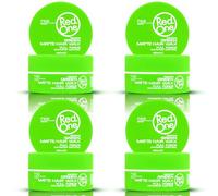 RedOne Hair Styling Matte Wax Green 4 x 150 ml | Matte Look | No Shine l Wax | Ultra Hold | Men & Women Hair Wax | Coconut Scent | Maximum Control 4 PCS