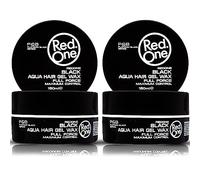 RedOne Hair Styling Wax Black 2x150ml | Extra Strong Hold Gel Wax | Lime Scent | Men & Women Hair Wax | Long Lasting Styling | Shiny Finish | Maximum Control | Professional Pack of 2
