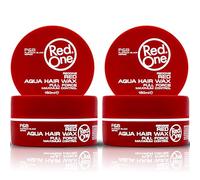 RedOne Hair Styling Wax Red 2x150 ml | Ultra Hold Gel Wax | Edge Control | Maximum Control | Strawberry Scent | Professional Barber Hair Wax for Men & Women | Long Lasting Shine