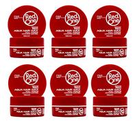 RedOne Hair Styling Wax Red 6x150 ml | Ultra Hold & Maximum Control | Strawberry Scent | Edge Control | Texturizing Hair Gel Wax for Men & Women | Professional Salon Quality