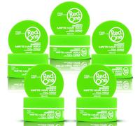 RedOne Matte Hair Wax Green 5x150 ml | Strong Hold Matte Look | No Shine Styling Wax | Coconut Scent | Long Lasting Maximum Control | Professional Barber Quality Hair Wax | For Men & Women | 5 Pack