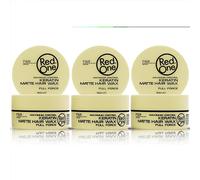RedOne Matte Hair Wax Keratin 3x150 ml Pack | Strong Hold Matte Finish Hair Styling Wax | No Shine Look | Keratin Enriched | Professional Barber & Salon Quality Wax for Men & Women | 3 Pack