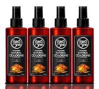 RedOne Natural Barber Cologne Aftershave Spray 4x 150 ml | Male Care Product | Long-Lasting Scent | Edp Cologne (Amber) 4 PCS