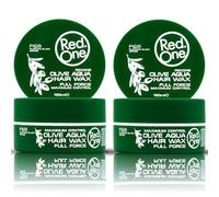 RedOne Olive Aqua Hair Wax Green 2x150 ml | Olive Oil Enriched | Strong Hold & Maximum Control | Men & Women Styling Wax | Olive Scent | Texturising Hair Gel Wax | 2 PCS