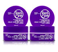 RedOne Purple Aqua Hair Wax 2x150 ml | Ultra Strong Hold Styling Wax | Edge Control Gel Wax for Men & Women | Lavender Fragrance | Long Lasting Shine & Maximum Control | Professional Barber Quality