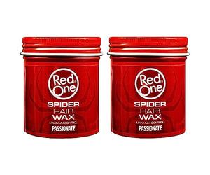 RedOne Spider Hair Wax Passionate 2 x 100ml | Professional Barber Styling Wax | Ultra Hold & Maximum Control | Medium Shine Finish | Flexible Grip | Non-Greasy Water-Based Formula | 2 PCS Pack