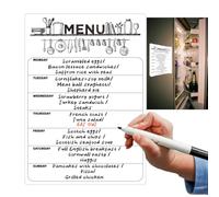 REDORELA Magnetic-Write-and-Wipe-A4-Whiteboard-and-Pen for Fridge-Kitchen-White-Board with Dry Wipe Pen for Memos Notes Weekly Meal Planner or to do List Use As Notice Board