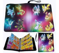 REDORELA Trading-Card-Binder 900 Pockets for Pokemon-Folder-9-Pocket with Zipper Toploading Transparent Waterproof Sleeves for Sports & Game Cards (Adorable 7-Character 900 Pockets)