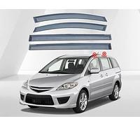 REDOVO 4 Pieces Car Window Wind Deflectors for Mazda 5 2005-2009 Front and Rear Side Windows Sun Visors Wind Shield Accessories