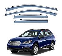 REDOVO 4 Pieces Car Window Wind Deflectors for Subaru Outback 2015-2019 Front and Rear Side Windows Sun Visors Wind Shield Accessories