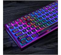 REDQIN Pudding Keycaps PBT Keycaps Shine Through Keycaps ASA Profile 117 Keys Set Custom Keycap Set Universal Compatiability for ROG Azoth/Scope II Keyboard (Binary Terminal - Cyberpunk)