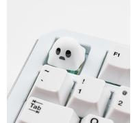 REDQIN UltraEquip Artisan Keycaps - Cute Ghost Resin Keycaps Custom Escape Handmade Keycap for Mechanical Keyboard Key Cap (Poor Ghost_01, Opaque)