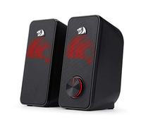 Redragon 2.0 Stentor (GS500) 2x5W Stereo Speaker for Computer with Red Backlight, Powered by USB & 3.5mm Jack