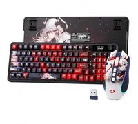 Redragon Anime Gaming Keyboard and Mouse Combo, K719 PRO 95-Key Wireless Gasket Mechanical Keyboard w/1.14'' TFT Screen & Knob + M612AK PRO 8000 DPI Mouse w/9 Programmable Buttons, 3-Mode Bundle