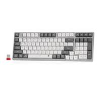 Redragon BK7114 Low-Profile Wireless Computer Keyboard, 98 Keys Slim Office PC Scissors Mechanism Keyboard w/ 2.4G BT Wireless Connection, Tactile Quiet Keystroke, Mixed Color Keycaps