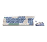Redragon BS8772 Wireless Keyboard and Mouse Combo,78 Keys 2.4Ghz Wireless Low-Profile Mechanical Keyboard/2400 DPI Ergonomic Mou Red