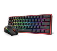 Redragon CB201 Gaming Keyboard & Mouse Combo, 61 Keys K617 Wired RGB Gaming Keyboard and 8000 DPI WIred M612 Gaming Mouse Bundle (CB201 BK)