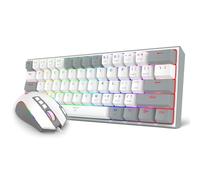 Redragon CB201 Gaming Keyboard & Mouse Combo, 61 Keys K617 Wired RGB Gaming Keyboard and 8000 DPI WIred M612 Gaming Mouse Bundle (CB201 WT)