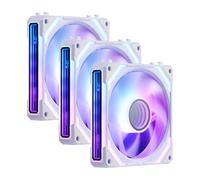 Redragon GCF012 Standard 120mm PC Case Fan, Daisy-Chain Connection, 5V 3Pin ARGB Lighting, 4 Pin PWM Case Fan, for Radiator/Computer Case Cooling, 120x120x25mm, 3 Pack, White