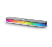 Redragon GS515 RGB Desktop Soundbar, 2.0 Channel Stereo Computer Speakers for Desktop with BT 5.3, USB-C/USB Powered (Gray)