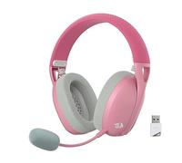 Redragon H848 Bluetooth Wireless Gaming Headset - Lightweight - 7.1 Surround Sound - 40MM Drivers - Detachable Microphone - Multi Platforms for PC, PS5/4/3, Switch, Mobile, Pink