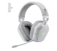Redragon H868 3-Mode Wireless RGB Gaming Headset, 7.1 Surround Sound, 40 mm Drivers, Leather Foam Ear Pads, Noise-canceling Microphone, Over-Ear Headphones Works for Mobile, PC/PS5/XBOX/NS, White